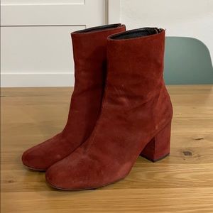 Free People Red Suede Boots - 38